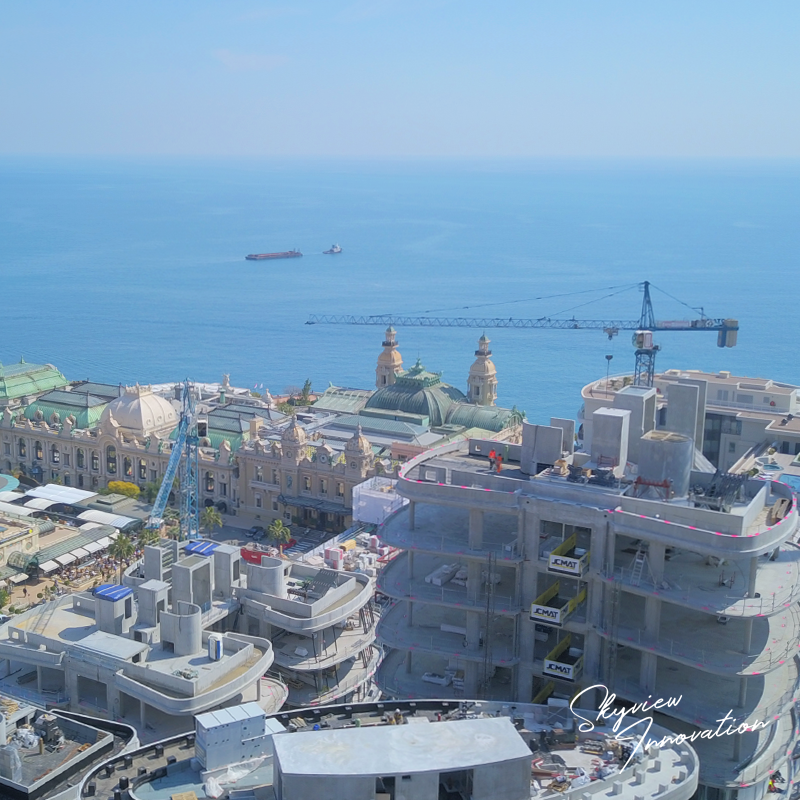 Suivi de chantier par drone : immeuble en construction à Monaco